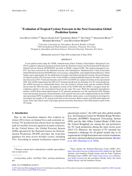 Evaluation of Tropical Cyclone Forecasts in the Next Generation Global Prediction System