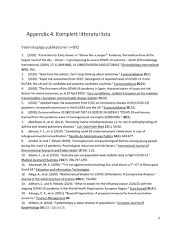 Appendix 4. Komplett Litteraturlista