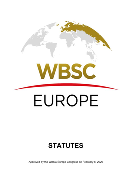 WBSC Europe Statutes