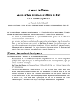 La Vénus Du Maroni, Une Réécriture Guyanaise De Boule De Suif