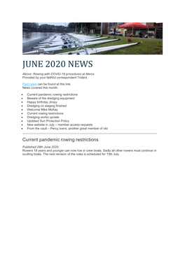 June 2020 News