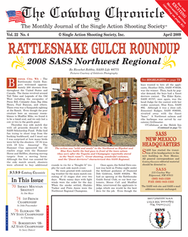 RATTLESNAKE GULCH ROUNDUP 2008 SASS Northwest Regional by Ricochet Robbie, SASS Life #8775