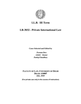 Private International Law