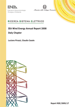 IEA Wind Energy Annual Report 2008 Italy Chapter
