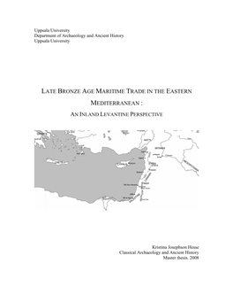 Late Bronze Age Maritime Trade in the Eastern