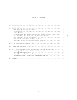 I Table of Contents I. INTRODUCTION