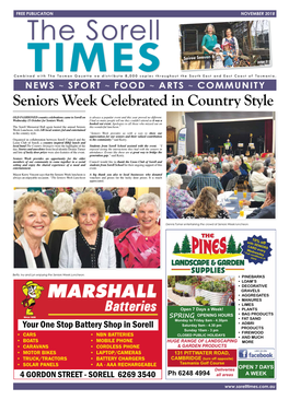 The Sorell Times, November 2018, P. 12