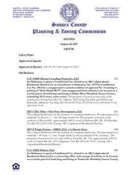 P&Z Commission Agenda