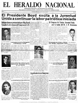 El Presidente Boyd Excita a Ja Juventud Iniciada