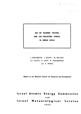 Israel Atomic Energy Commission I S R a E L M E T E O R O L O G I C a L S