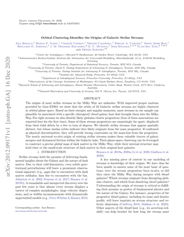 Orbital Clustering Identifies the Origins of Galactic Stellar Streams