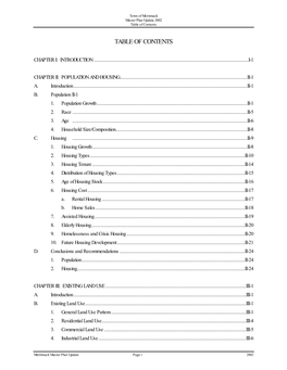 Table of Contents