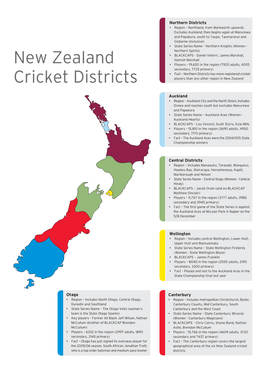 New Zealand Cricket Districts