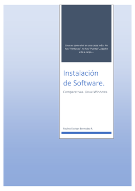 Instalación De Software. Comparativas