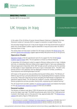 UK Troops in Iraq by Louisa Brooke-Holland