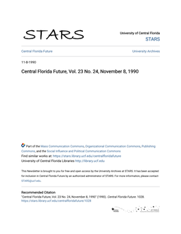 Central Florida Future, Vol. 23 No. 24, November 8, 1990