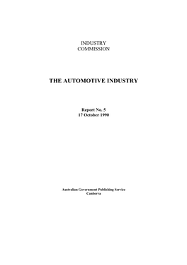 The Automotive Industry