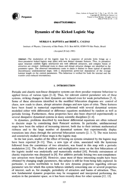 Dynamics of the Kicked Logistic Map