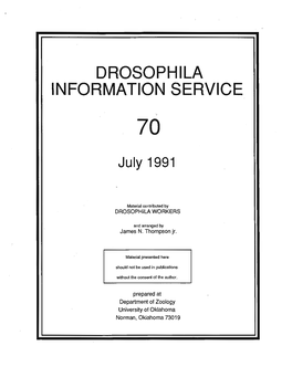 Drosophila Information Service 70