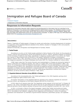 Immigration and Refugee Board of Canada Page 1 of 5