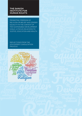 Promoting Freedom of Religion Or Belief and Gender Equality in the Context of the Sustainable Development Goals: a Focus on Access to Justice, Education and Health