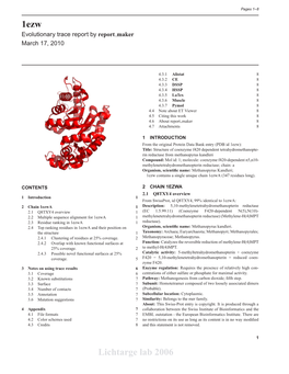 1Ezw Lichtarge Lab 2006