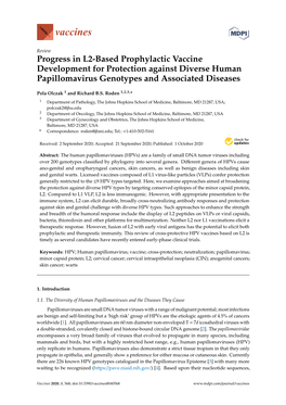 Progress in L2-Based Prophylactic Vaccine Development for Protection Against Diverse Human Papillomavirus Genotypes and Associated Diseases