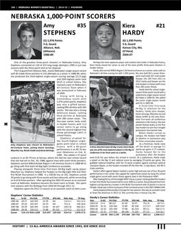 Stephens Hardy Nebraska 1,000-Point Scorers