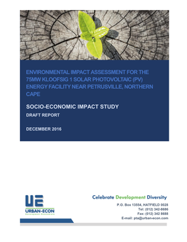 Environmental Impact Assessment for the 75Mw Kloofsig 1 Solar Photovoltaic (Pv) Energy Facility Near Petrusville, Northern Cape