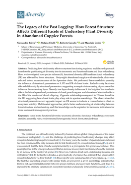 How Forest Structure Affects Different Facets of Understory Plant