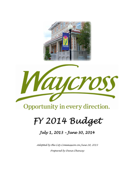 FY 2014 Budget