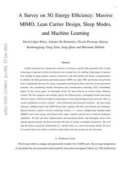 A Survey on 5G Energy Efficiency: Massive MIMO, Lean Carrier