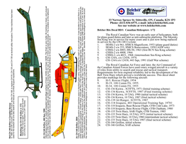 Belcher Bits Decal BD3: Canadian Helicopters 1/72