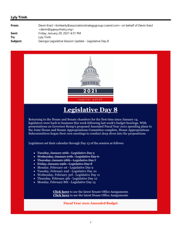 2021 GACSB Legislative Update