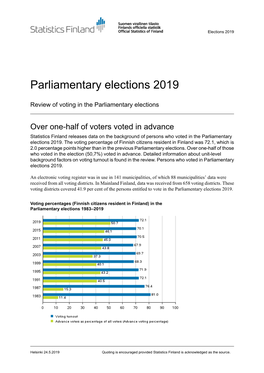 Parliamentary Elections 2019