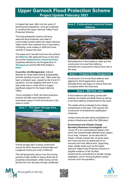 Upper Garnock Flood Protection Scheme Project Update February 2021