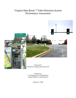 Virginia State Route 7 Video Detection System Performance Assessment