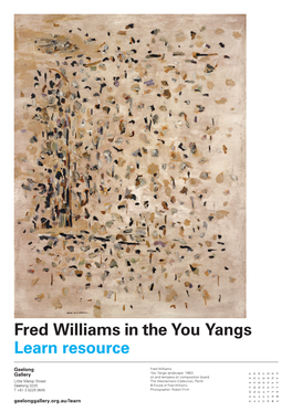 Fred Williams in the You Yangs Learn Resource