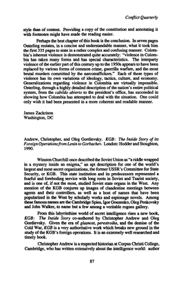 Conflict Quarterly Style Than of Content Providing a Copy of the Constitution and Annotating It with Footnotes Might Have Made the Reading Easier