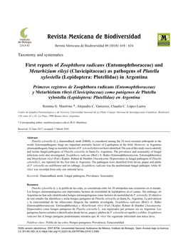 First Reports of Zoophthora Radicans (Entomophthoraceae) And