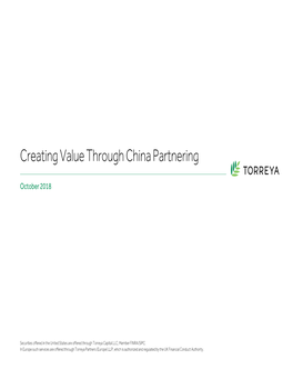 Creating Value Through China Partnering