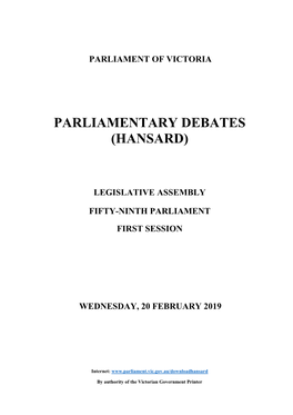 Parliamentary Debates (Hansard)