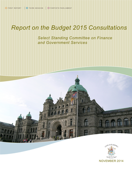 Report on the Budget 2015 Consultations