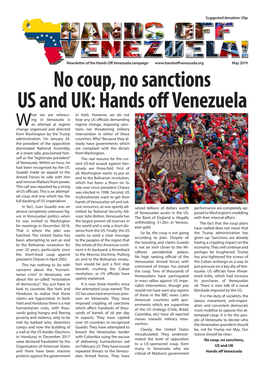 No Coup, No Sanctions US and UK: Hands Off Venezuela Hat We Are Witness- in Haiti
