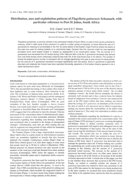 Distribution, Uses and Exploitation Patterns of Flagellaria Guineensis