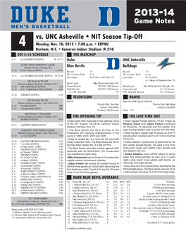 2013-14 Game Notes.Indd