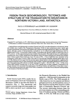 Fission-Track Geochronology, Tectonics and Structure of the Transantarctic Mountains in Northern Victoria Land, Antarctica