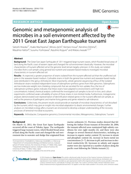 Genomic and Metagenomic Analysis of Microbes in a Soil Environment