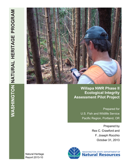 Willapa NWR Phase II Ecological Integrity Assessment Pilot Project