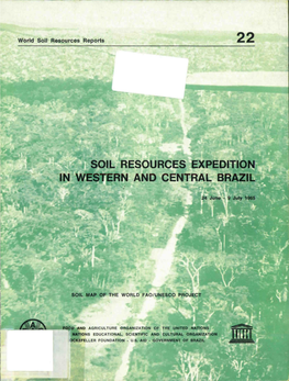 Soil Resources Expedition in Western and Central Brazil